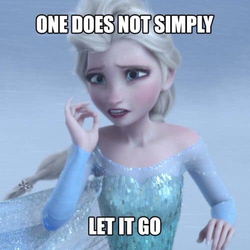 Frozen letting go meme