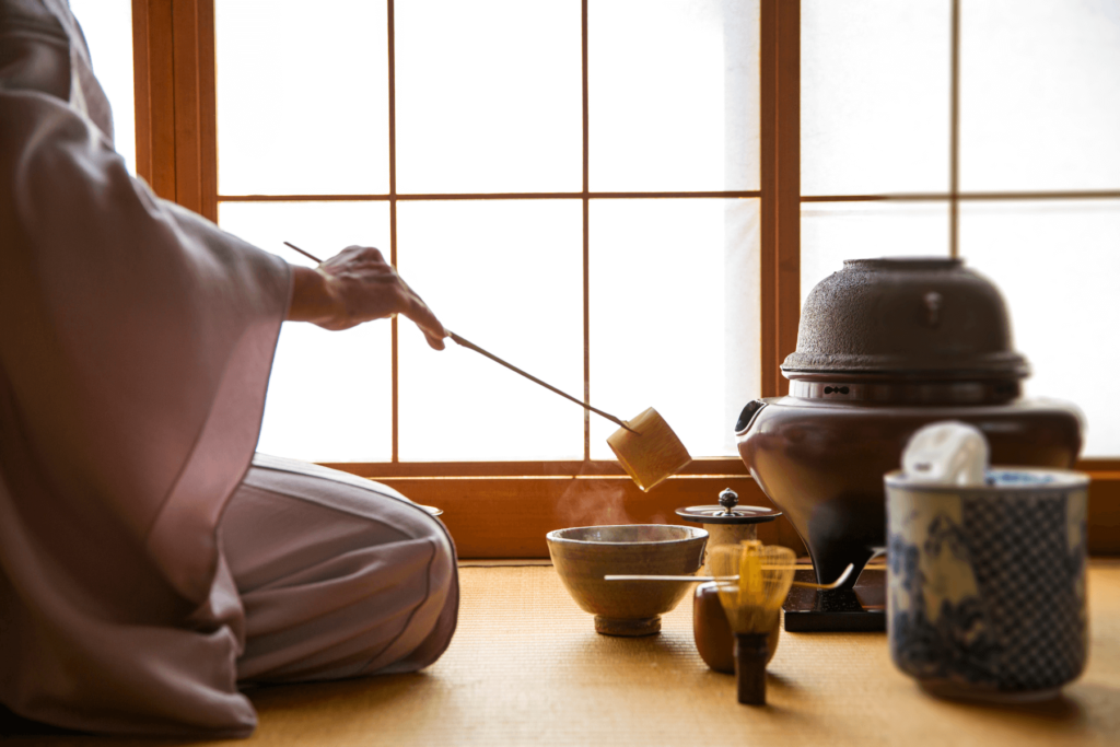 Japanse tea ceremony that shows yuugen