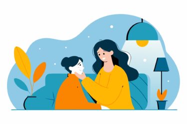 lady-talking-to-her-younger-self-with-a-reassuring look